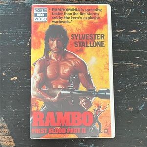 Rambo First Blood Part 2 (1985) VHS Thorn EMI HBO Video Movie Clamshell